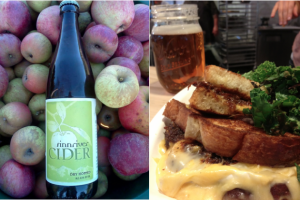 Finn River cider and grilled cheese.